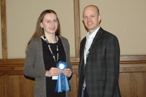 Second prize winner, Mariia Tokareva, University of Saskatchewan and Ben Willing, University of Alberta.