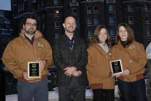 Last year's Aherne Prize winners receive award.