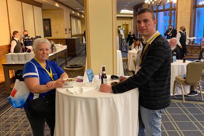 Brenda Kossowan, (left) Prairie Hog Country is a regular BPS media delegate.